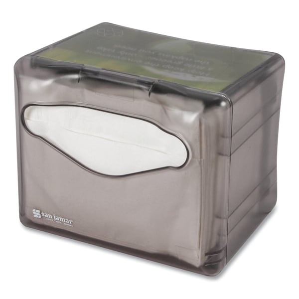 San Jamar Venue Napkin Dispenser w/Ad Inset, 6 1/2x6 1/8x6 8/9, Cap: 200, Black H4005TBK - main